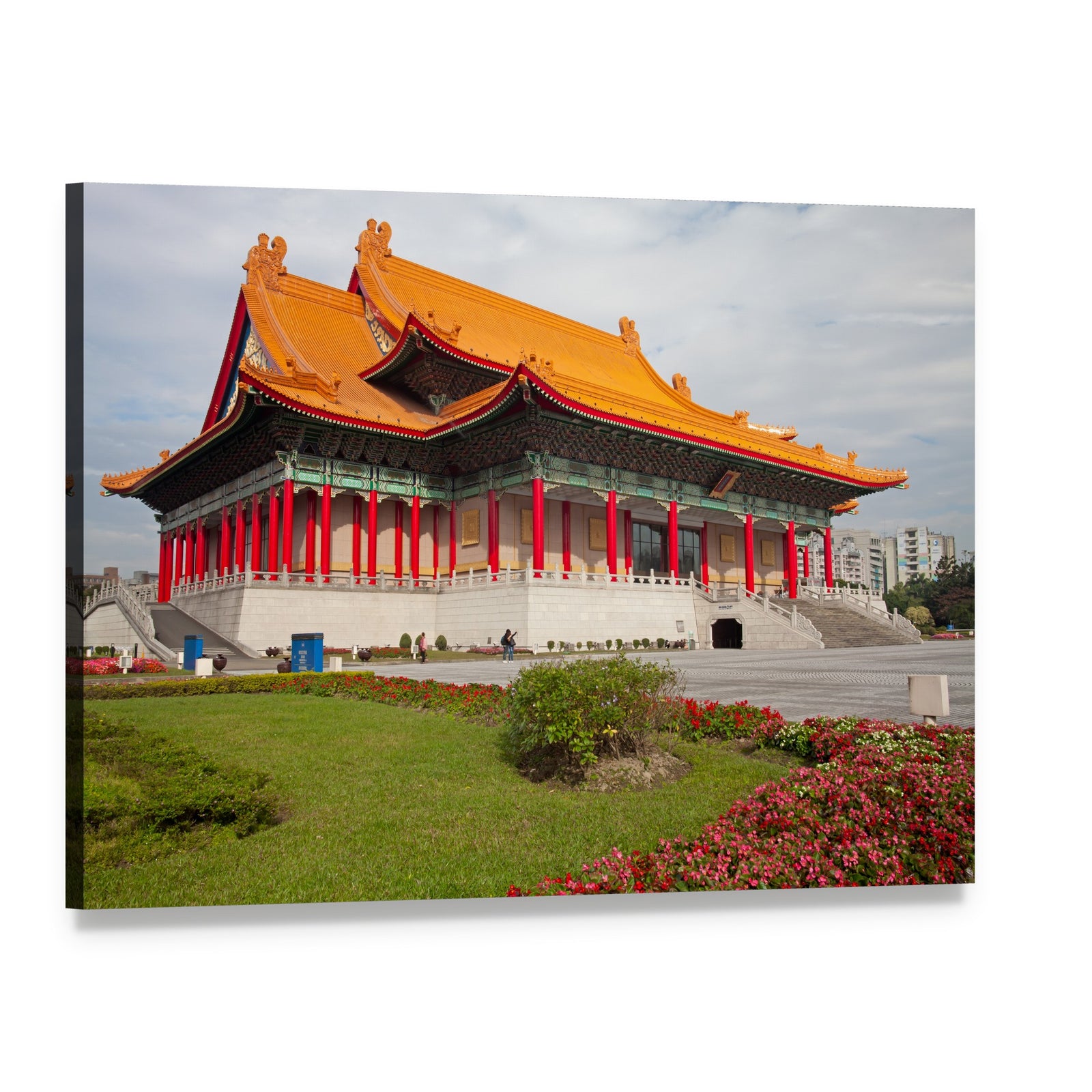 National Theater in Taipei Canvas Wall Art, single panel gallery wrapped canvas, angled product view
