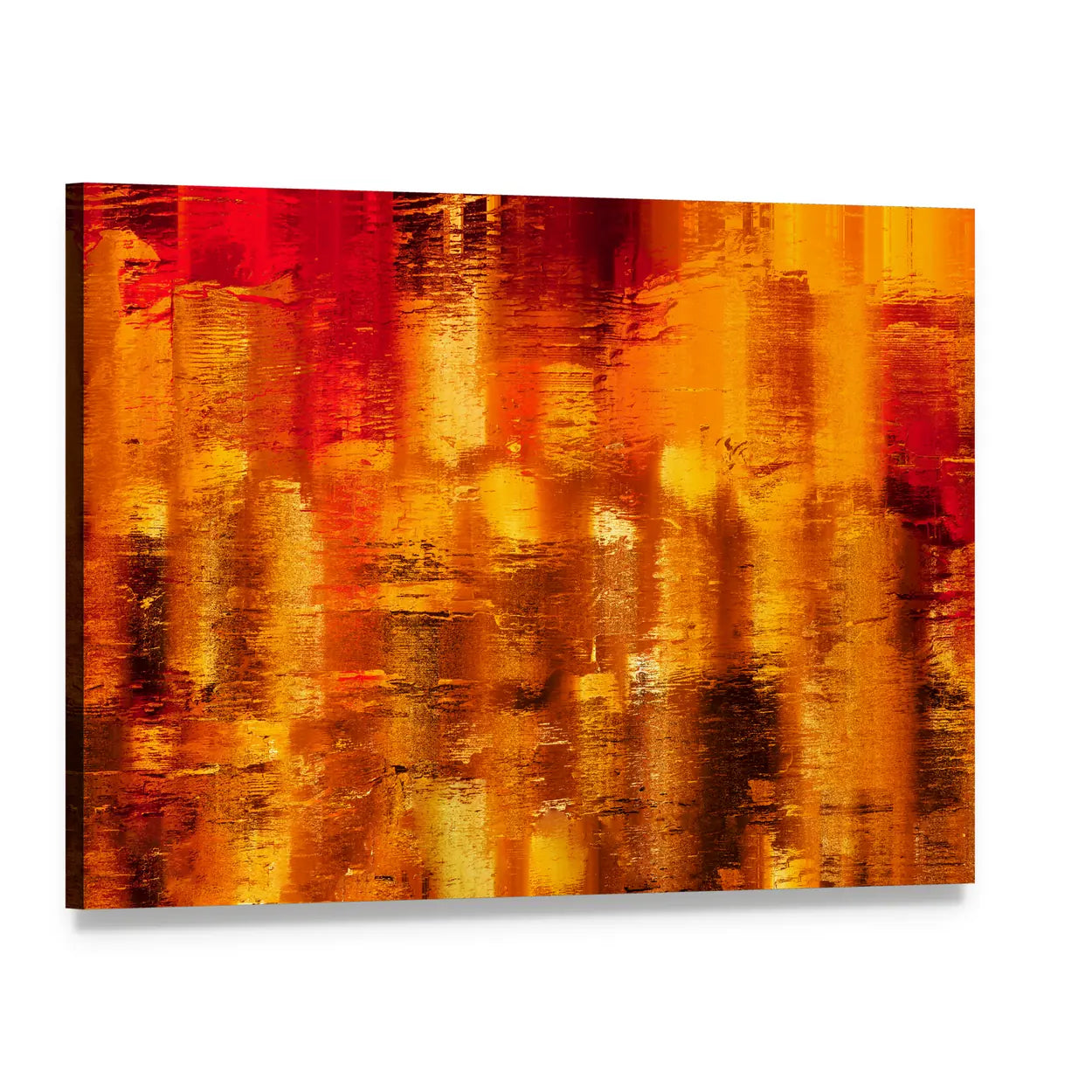 Shining Brushstrokes Canvas Wall Art, single panel gallery wrapped canvas, angled product view
