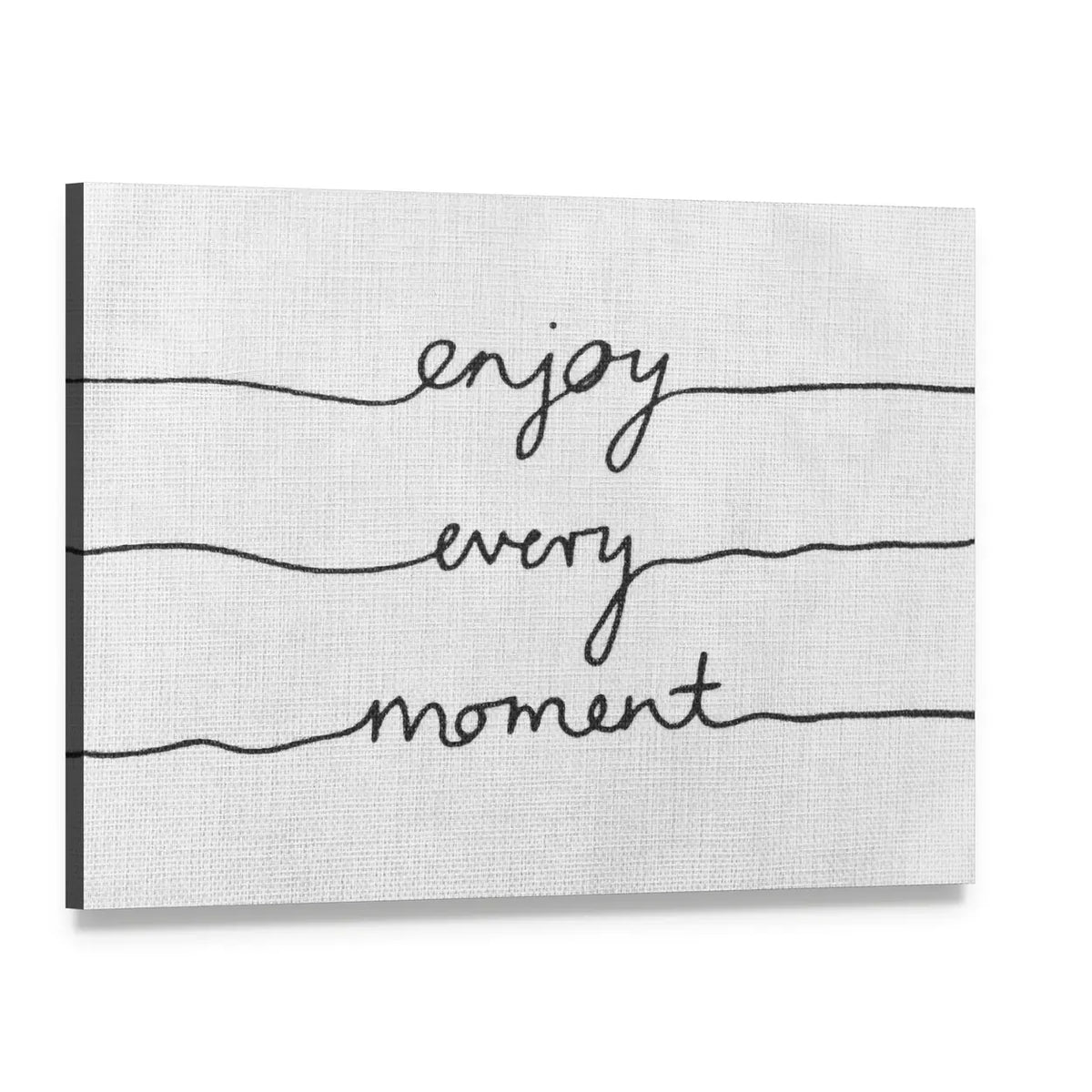 Handwritten Positive Thinking Quote Canvas Wall Art, single panel gallery wrapped canvas, angled product view