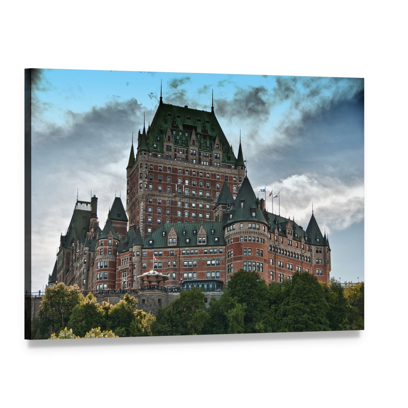 Chateau Frontenac, Quebec City Canvas Wall Art, single panel gallery wrapped canvas, angled product view