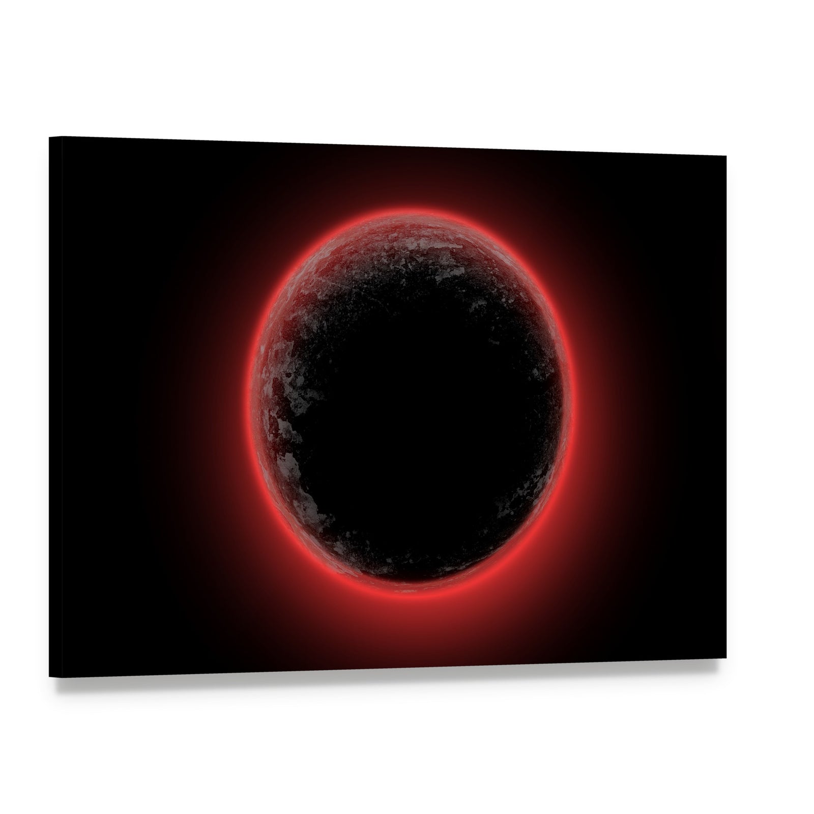 Red Planet from Deep Space Canvas Wall Art, single panel gallery wrapped canvas, angled product view