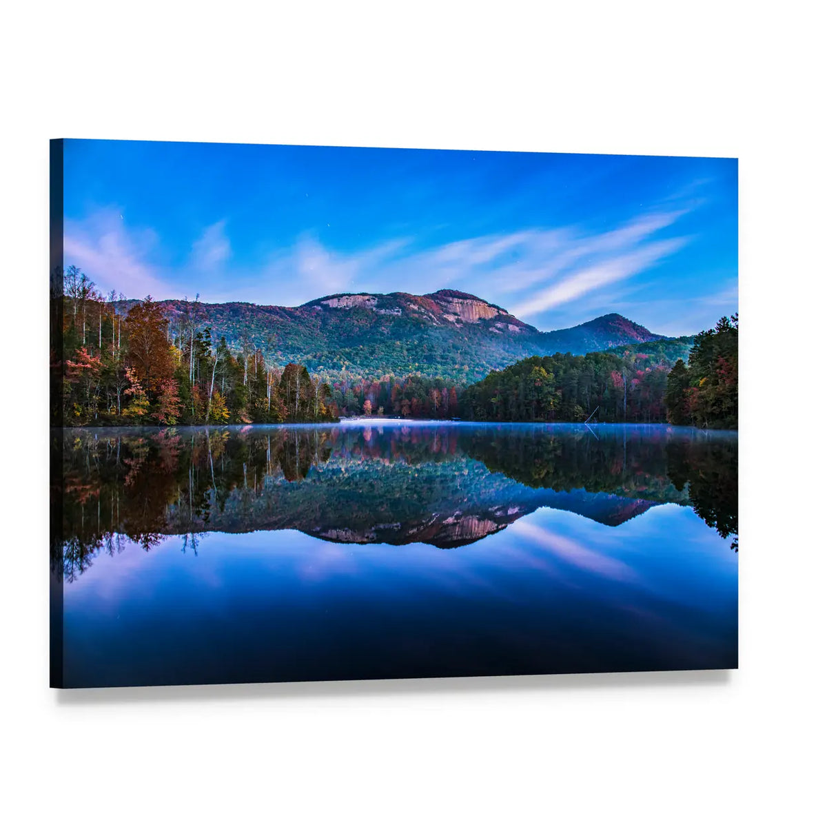 Pinnacle Lake At Sunrise In South Carolina Canvas Wall Art, single panel gallery wrapped canvas, angled product view