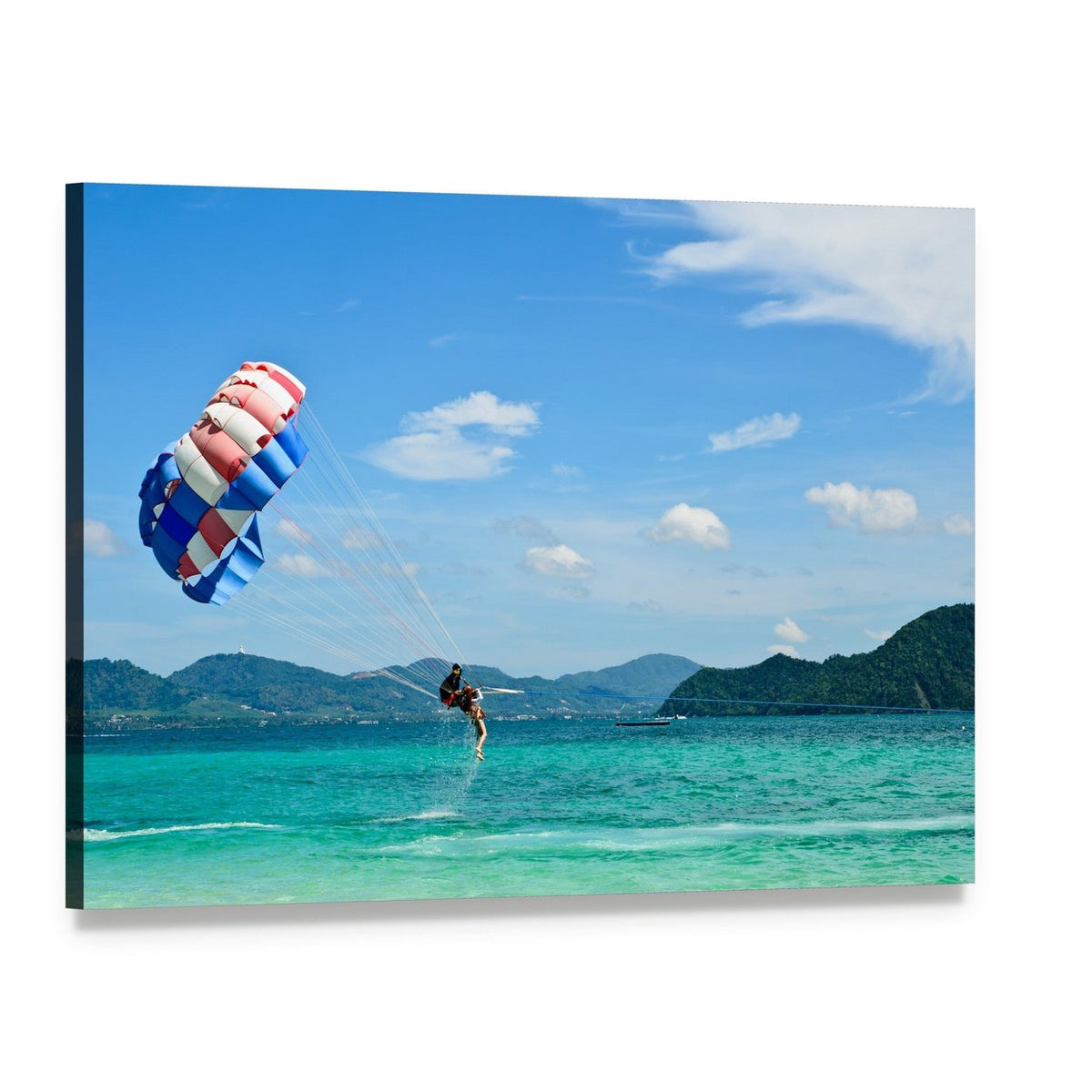 Para Sailing in Phuket Canvas Wall Art, single panel gallery wrapped canvas, angled product view