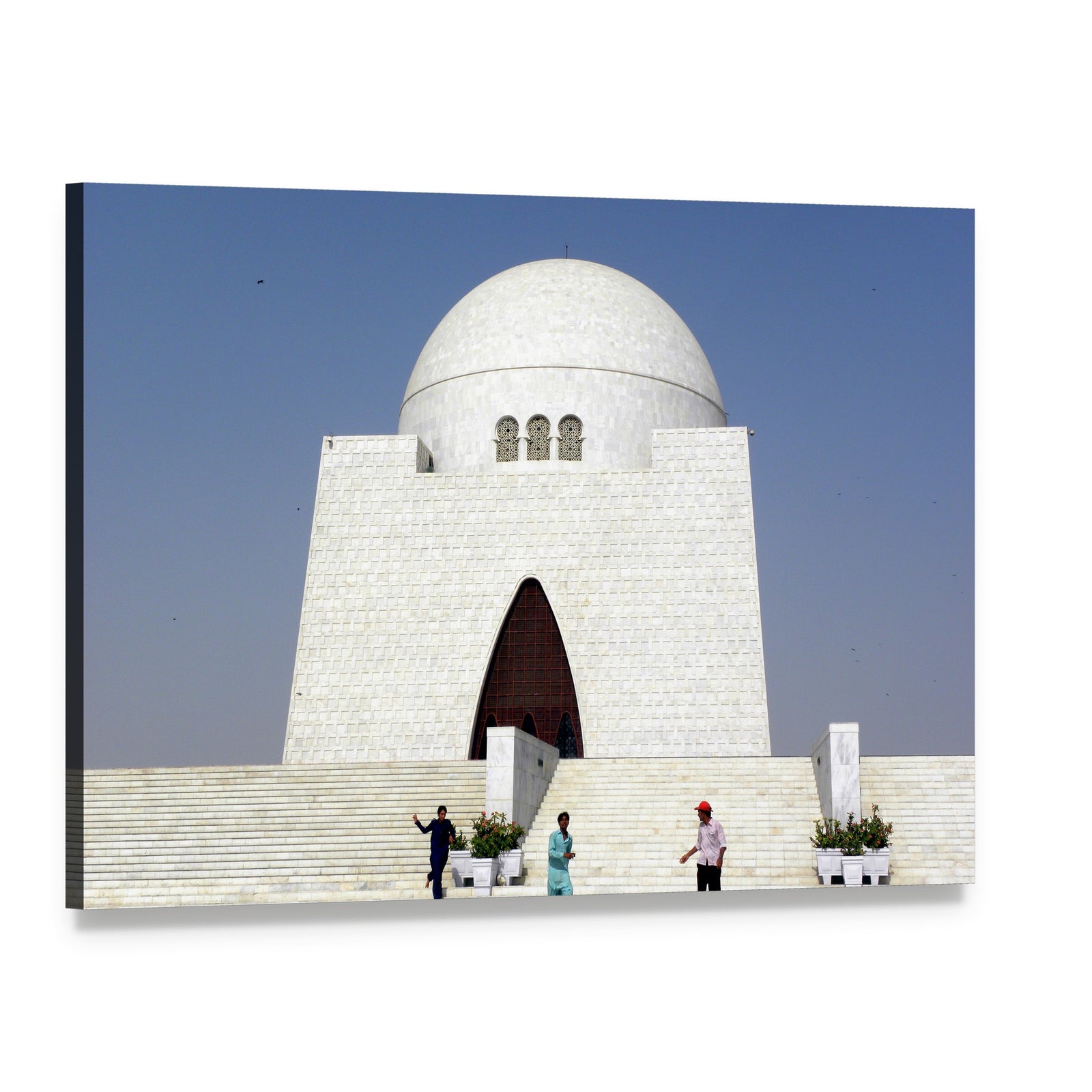 Mazar-e-quaid Monument in Karachi Canvas Wall Art, single panel gallery wrapped canvas, angled product view
