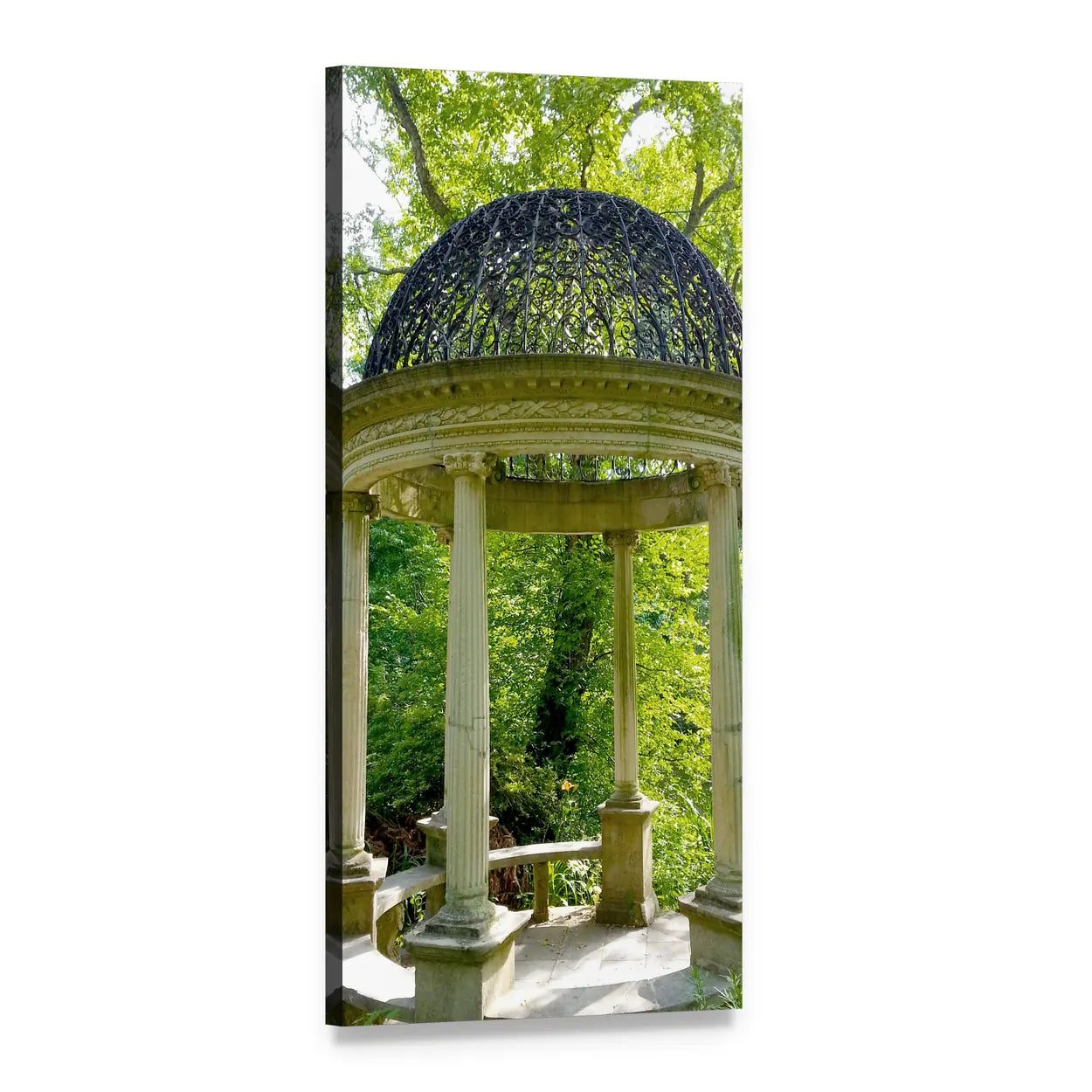 Gondola Pillar with Ornate Dome Vertical Canvas Wall Art, 1 panel 1 Vertical layout gallery wrapped canvas set, angled product view