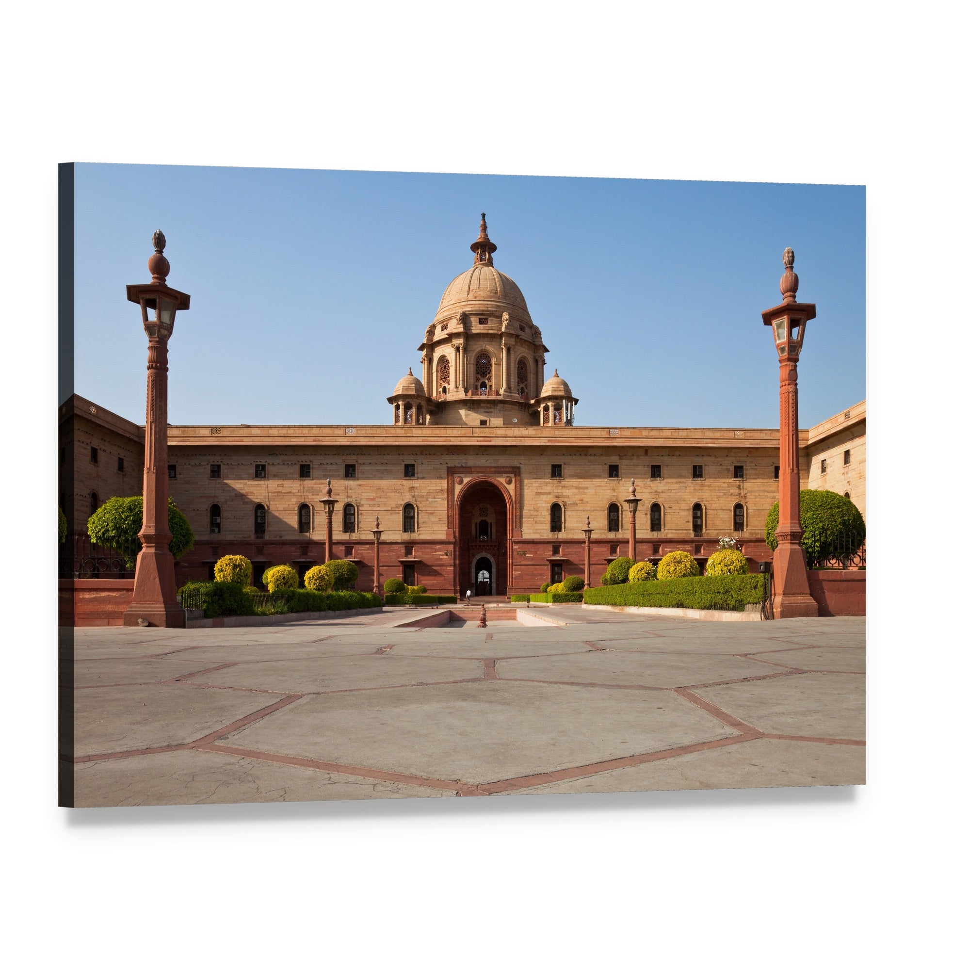 Indian Presidential Palace, New Delhi Canvas Wall Art, single panel gallery wrapped canvas, angled product view