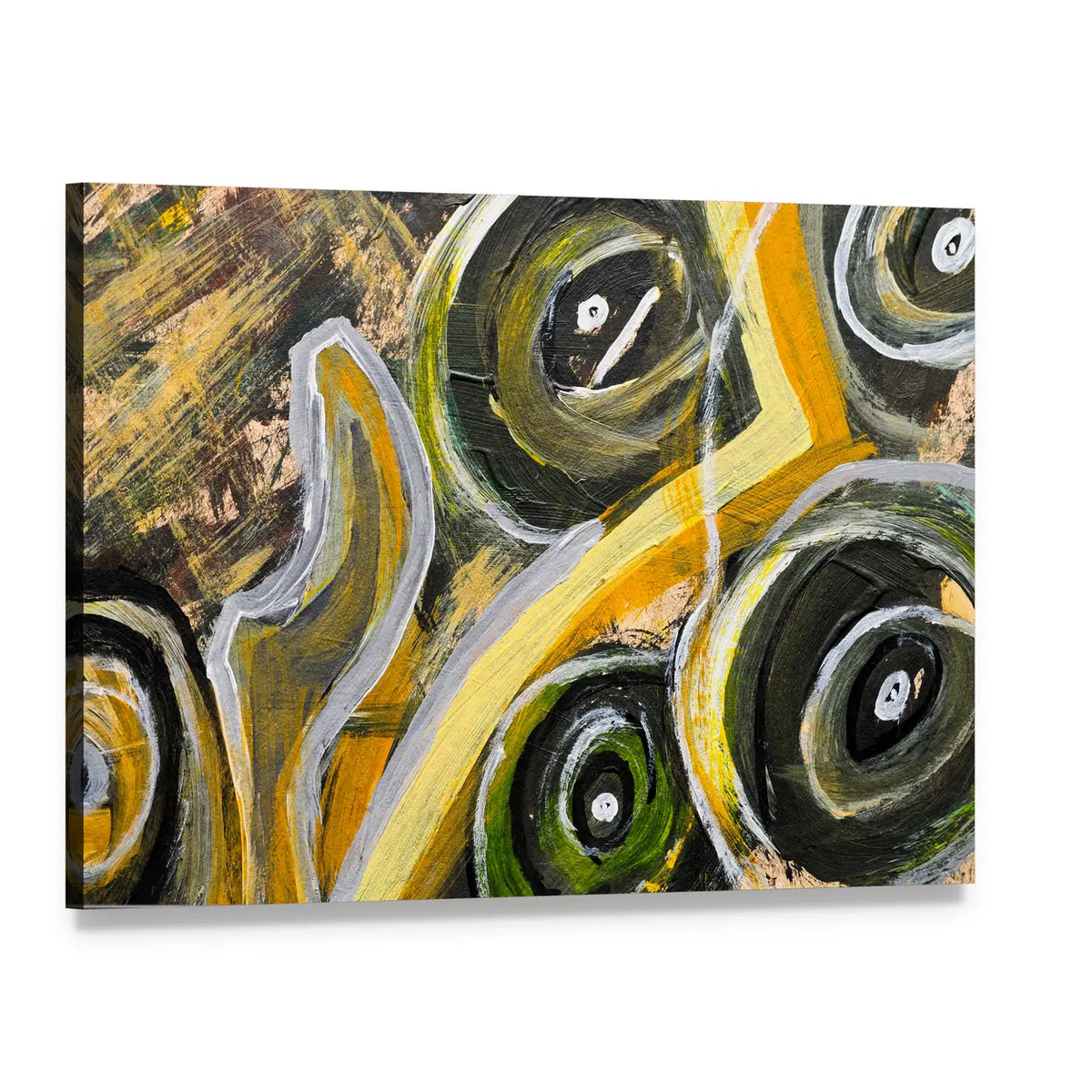 Brush Strokes Texture Canvas Wall Art, single panel gallery wrapped canvas, angled product view