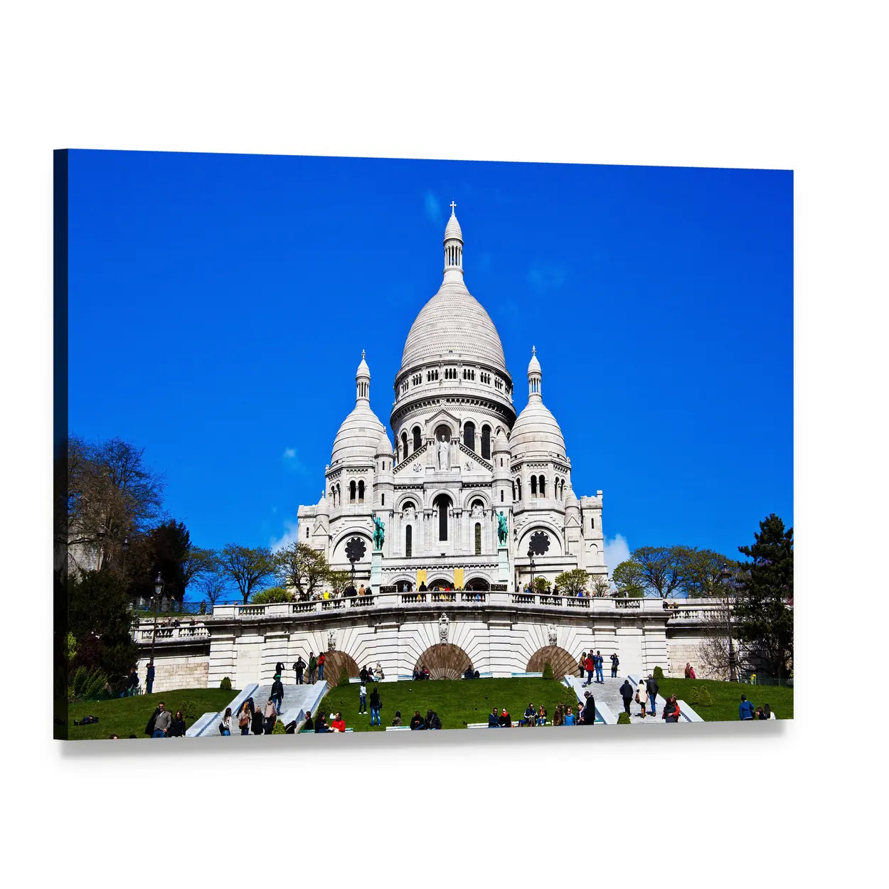 Sacré-cœur Basilica, Paris Canvas Wall Art, single panel gallery wrapped canvas, angled product view