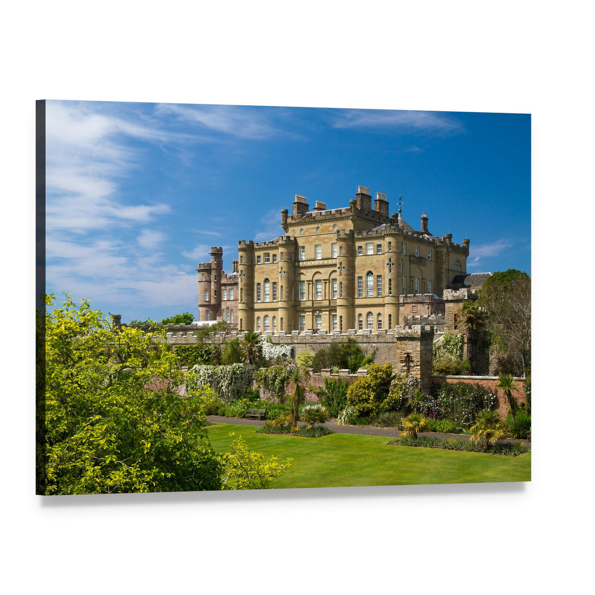 Culzean Castle Scotland Canvas Wall Art, single panel gallery wrapped canvas, angled product view