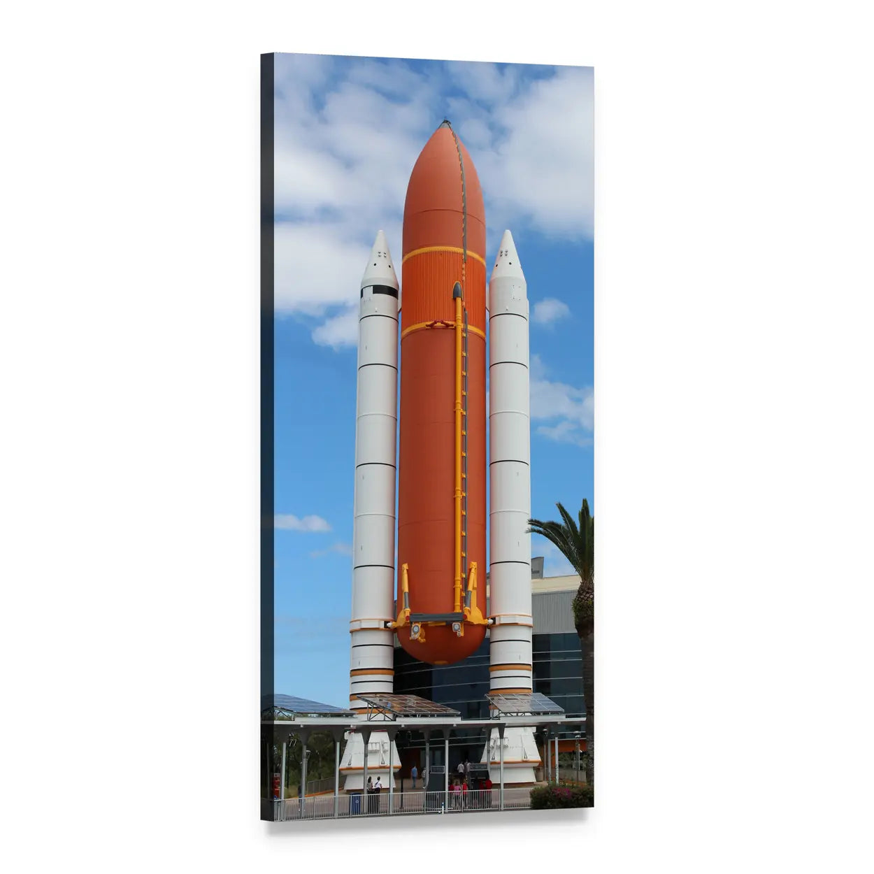 Atlantis Space Shuttle Launch Vertical Canvas Wall Art, 1 panel 1 Vertical layout gallery wrapped canvas set, angled product view