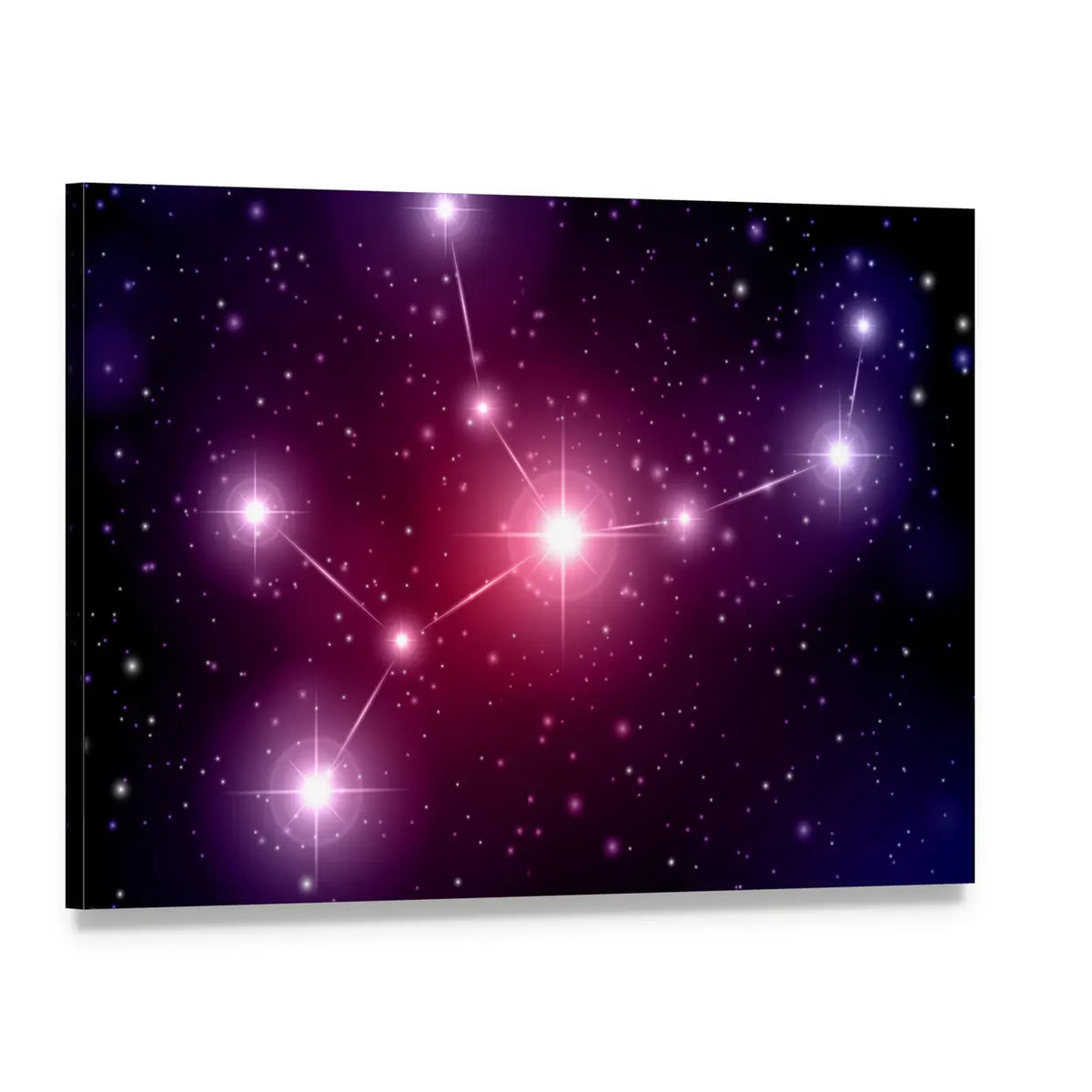 Virgo Constellation Canvas Wall Art, single panel gallery wrapped canvas, angled product view