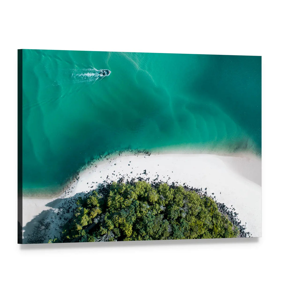 Drone Shot Of Gold Coast Canvas Wall Art, single panel gallery wrapped canvas, angled product view