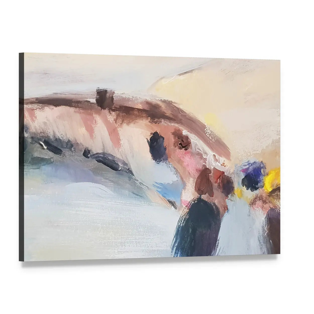 Hand Drawn Sea Sketch Canvas Wall Art, single panel gallery wrapped canvas, angled product view