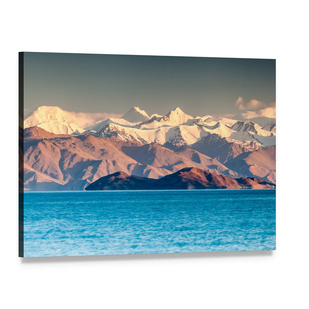 Scenic Karakul Lake In Pamir In Tajikistan Canvas Wall Art, single panel gallery wrapped canvas, angled product view
