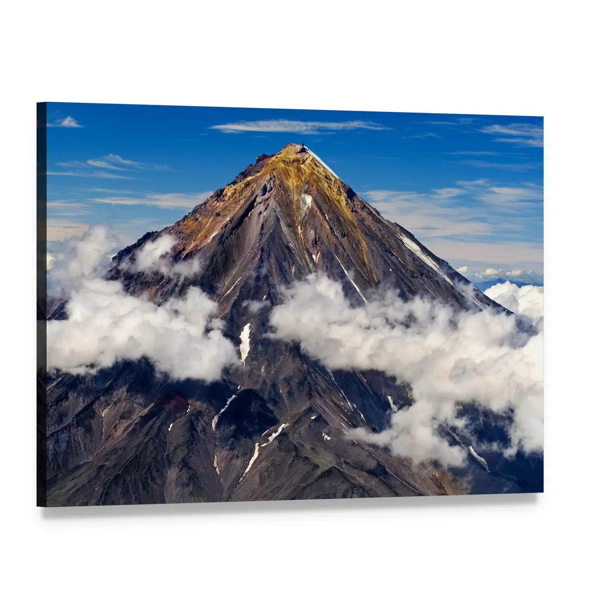 Koryaksky Volcano, Russia Canvas Wall Art, single panel gallery wrapped canvas, angled product view