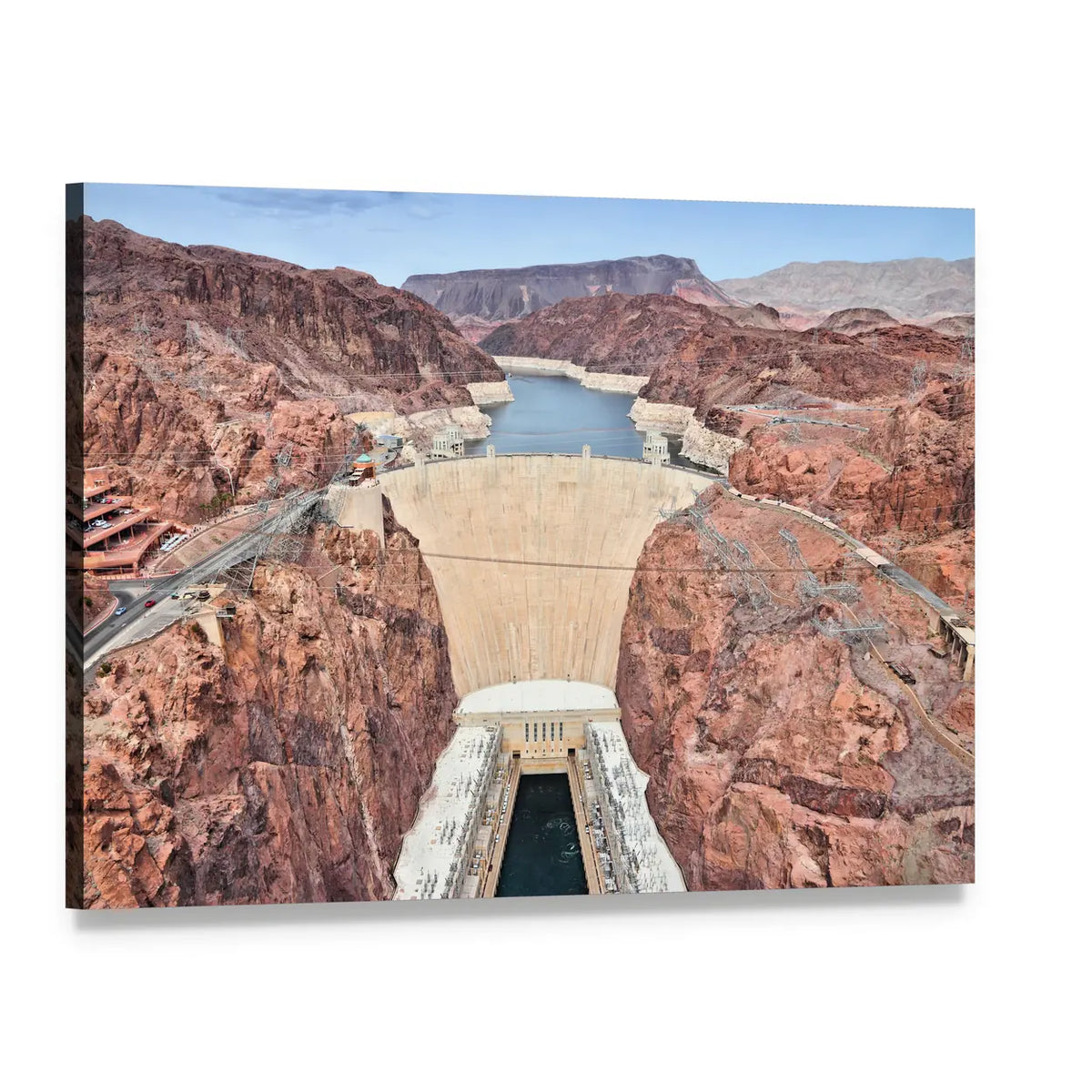Hoover Dam in United States Canvas Wall Art, single panel gallery wrapped canvas, angled product view