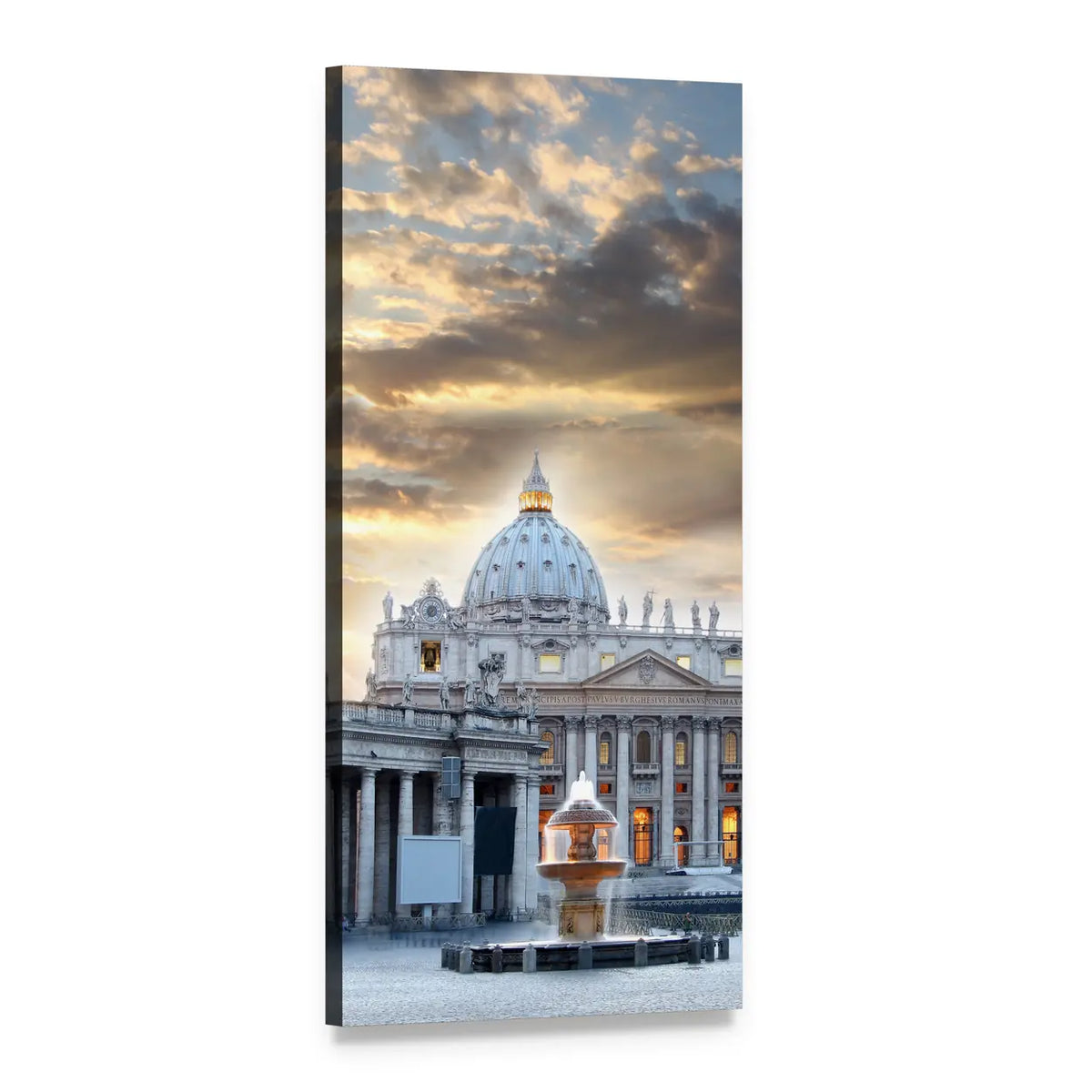 Basilica Di San Pietro, Vatican City Vertical Canvas Wall Art, 1 panel 1 Vertical layout gallery wrapped canvas set, angled product view