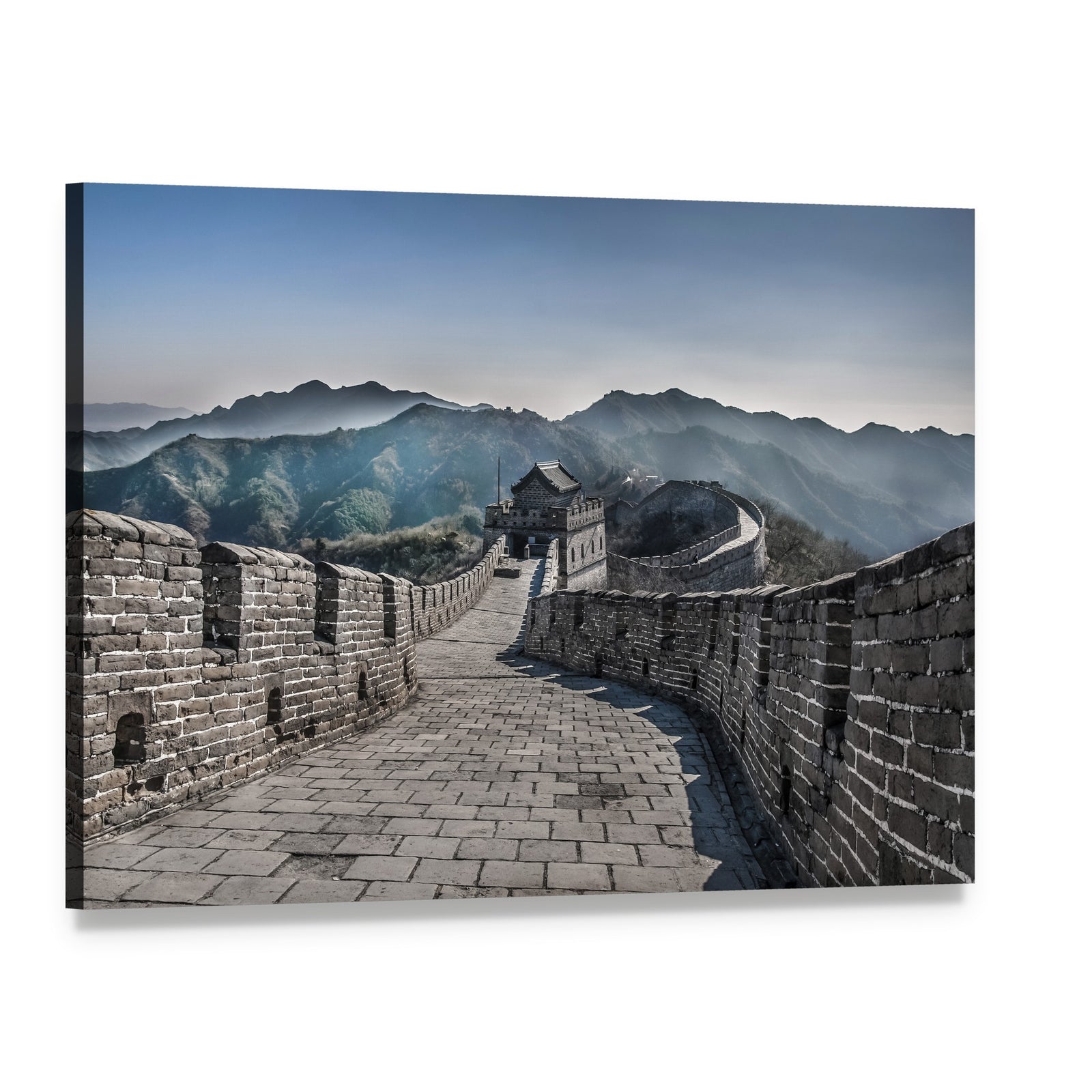 Great Wall of China Mutianyu Section Canvas Wall Art, single panel gallery wrapped canvas, angled product view
