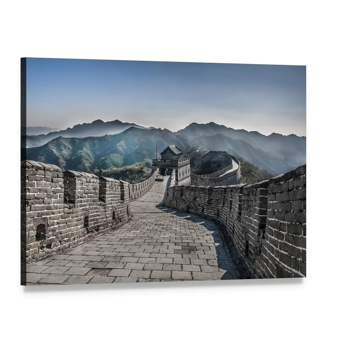 Great Wall at Mutianyu Canvas Wall Art, single panel gallery wrapped canvas, angled product view
