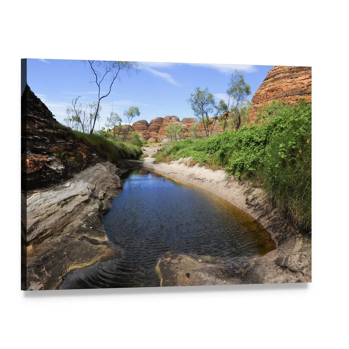 Outback Beehive Rock Formations Canvas Wall Art, single panel gallery wrapped canvas, angled product view