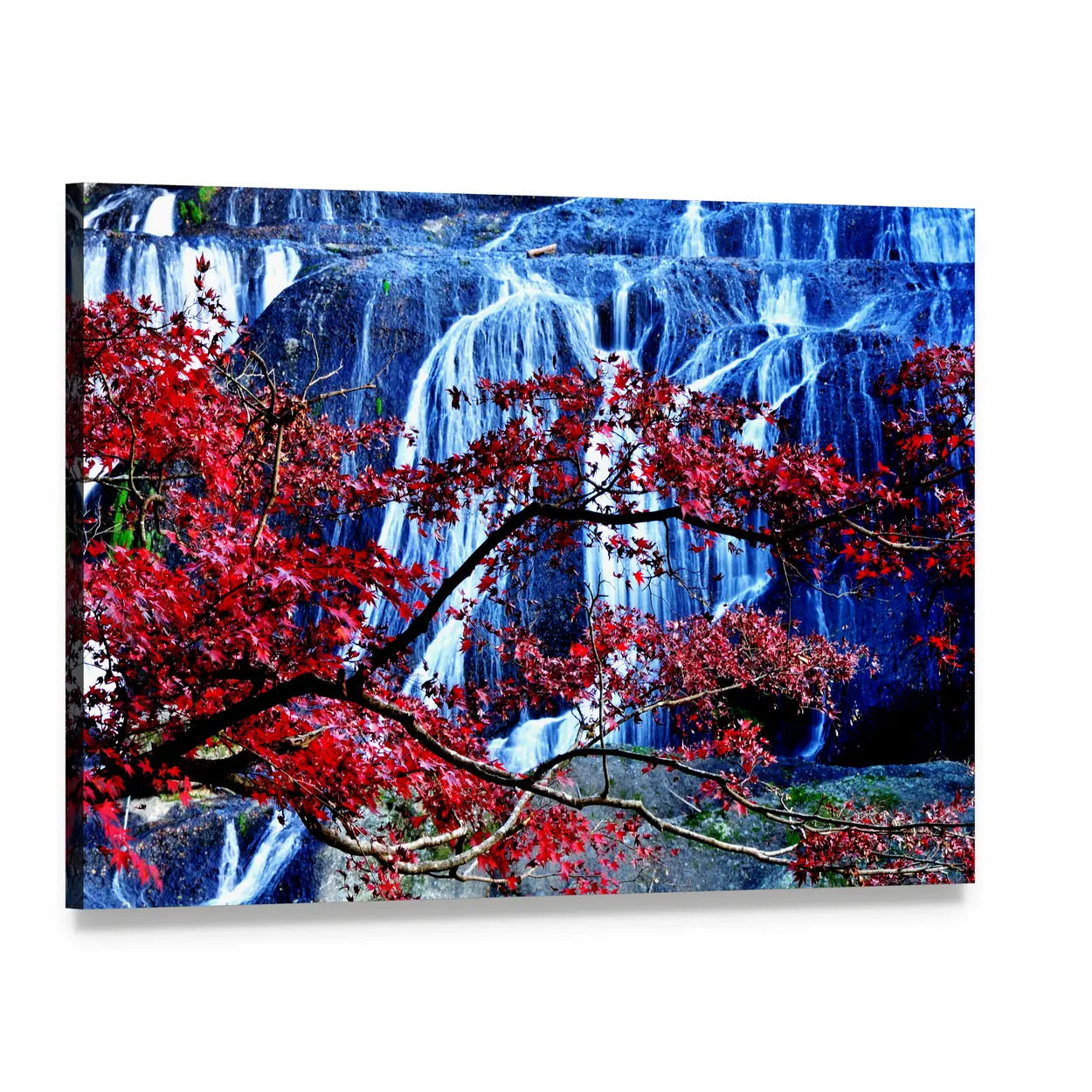 Fukuroda Waterfall In Japan Canvas Wall Art, single panel gallery wrapped canvas, angled product view