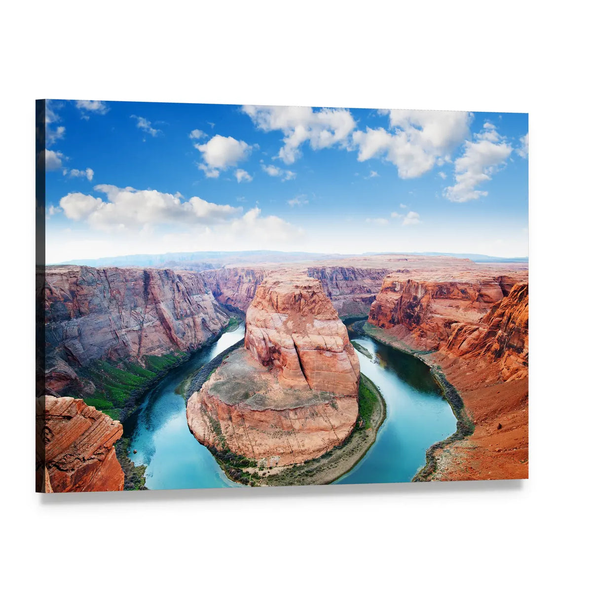 Horseshoe Bend Overlook, Colorado River Canvas Wall Art, single panel gallery wrapped canvas, angled product view