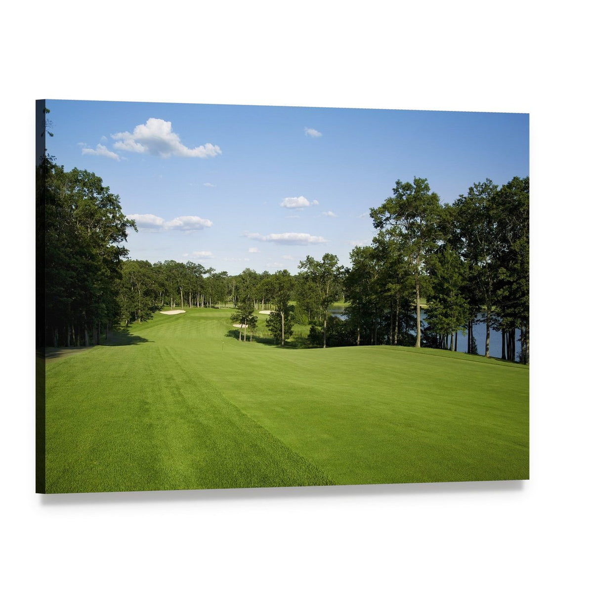 Golf Fairway Canvas Wall Art, single panel gallery wrapped canvas, angled product view