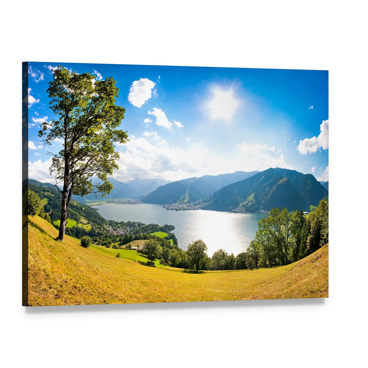 Zeller Lake, Salzburg Austria Canvas Wall Art, single panel gallery wrapped canvas, angled product view