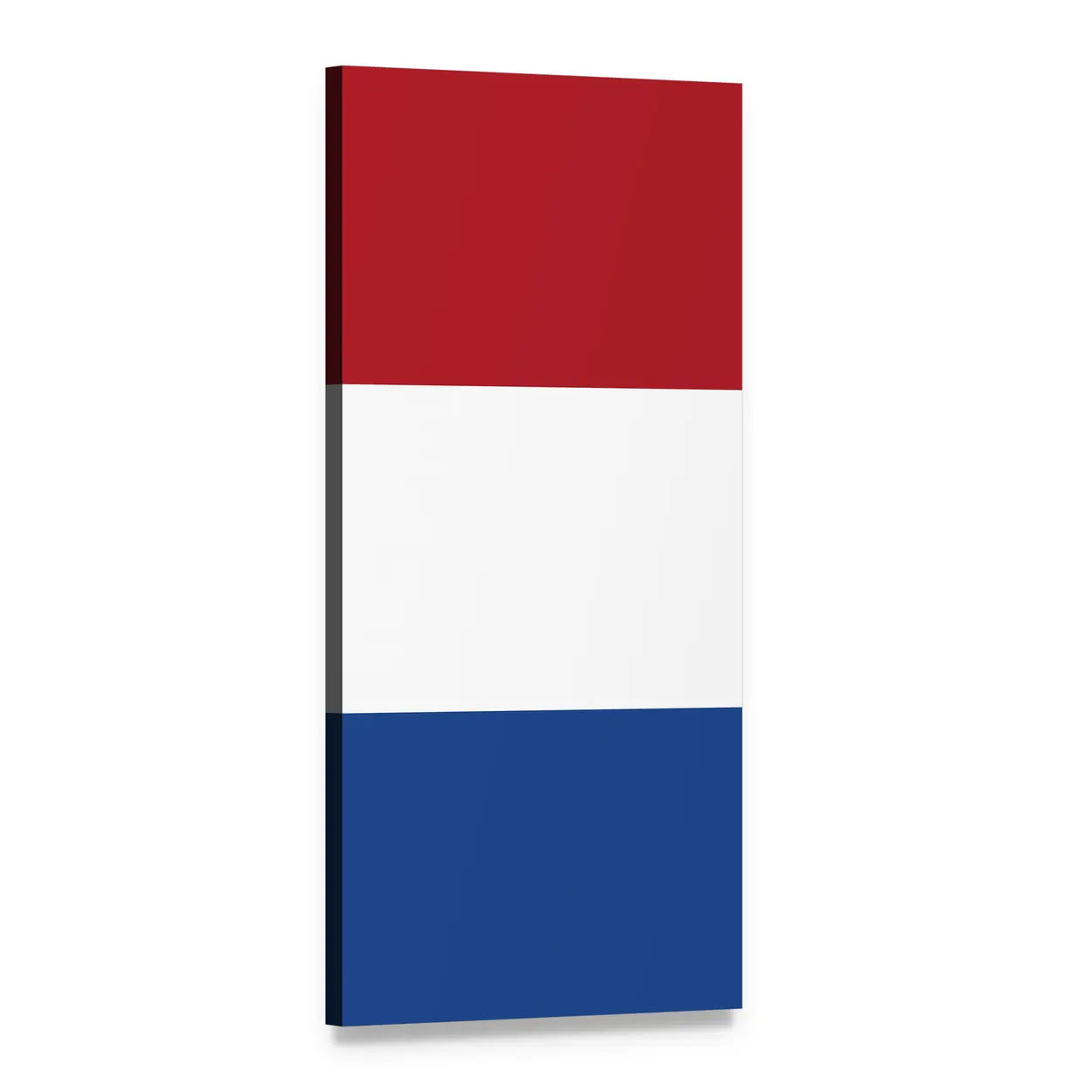 Netherlands Flag Vertical Canvas Wall Art, 1 panel 1 Vertical layout gallery wrapped canvas set, angled product view