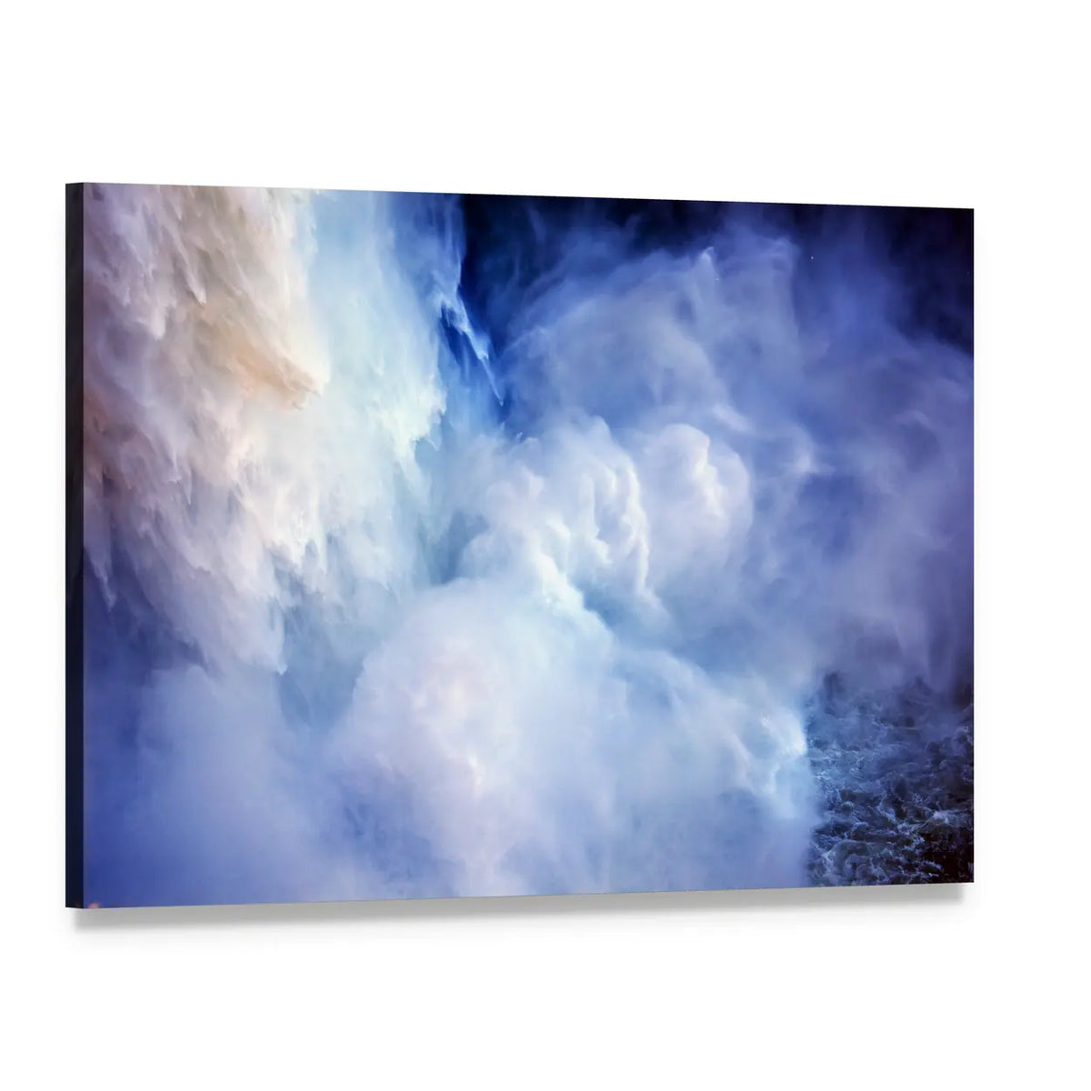 Snoqualme Falls In Washington State Canvas Wall Art, single panel gallery wrapped canvas, angled product view