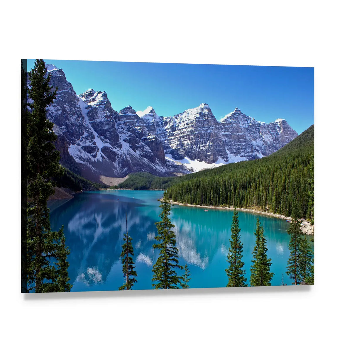 Morraine Lake, Canada Canvas Wall Art, single panel gallery wrapped canvas, angled product view