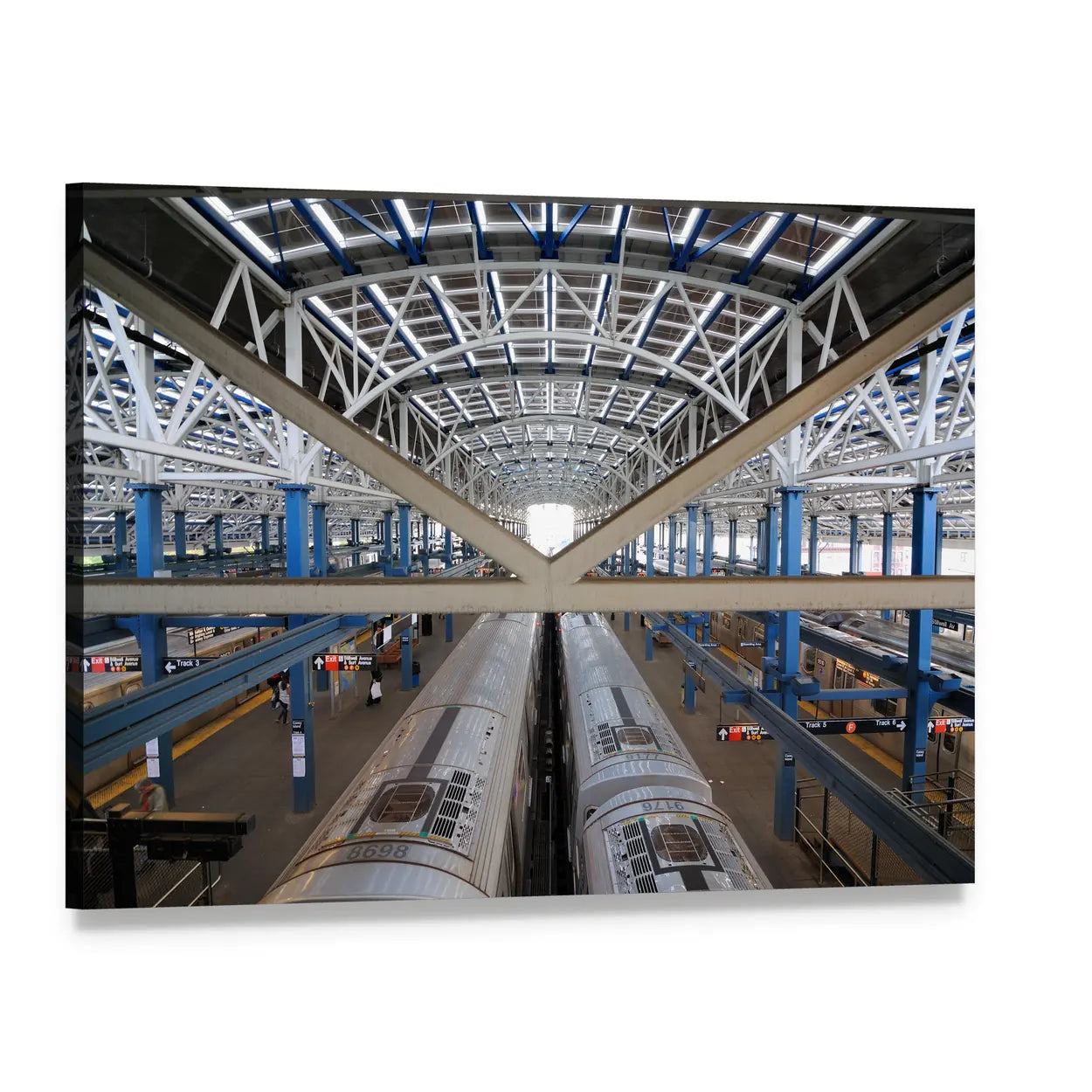 Stillwell Avenue Subway Station, Coney Island Canvas Wall Art, single panel gallery wrapped canvas, angled product view