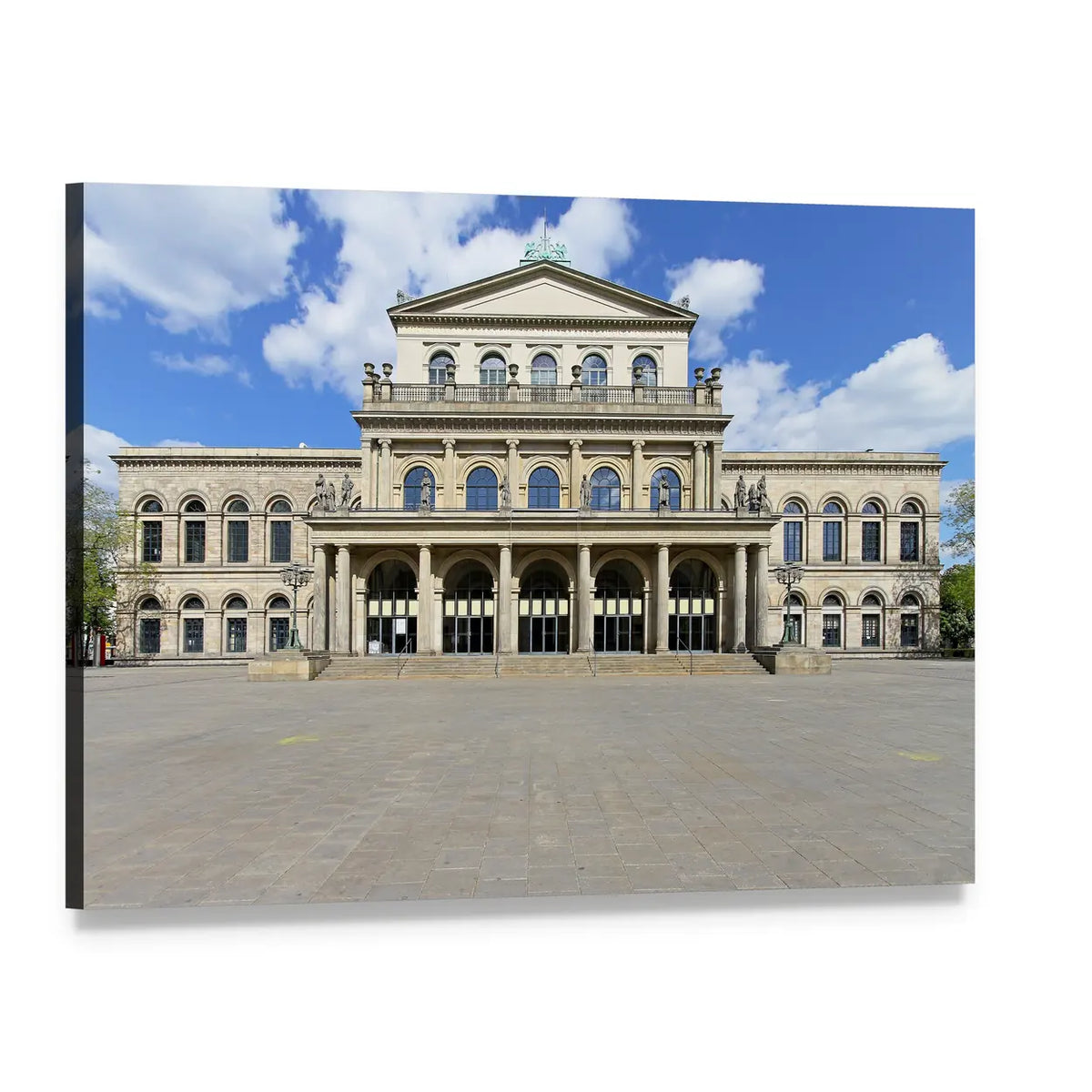 Opera House in Hanover Canvas Wall Art, single panel gallery wrapped canvas, angled product view