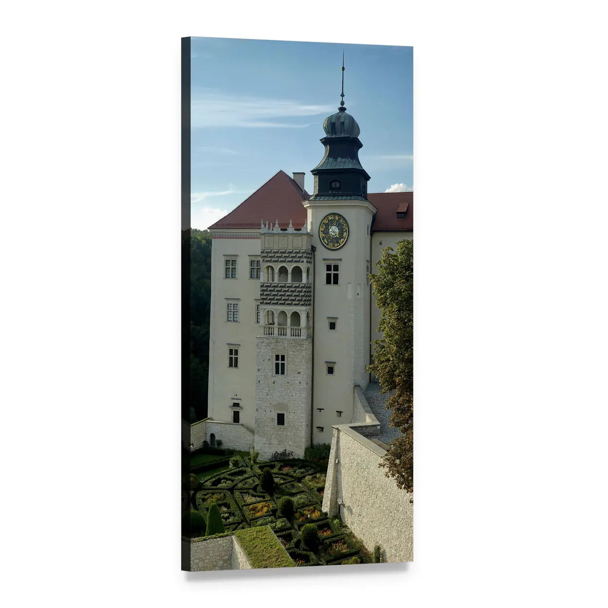 Skala Cracow Castle, Poland Vertical Canvas Wall Art, 1 panel 1 Vertical layout gallery wrapped canvas set, angled product view