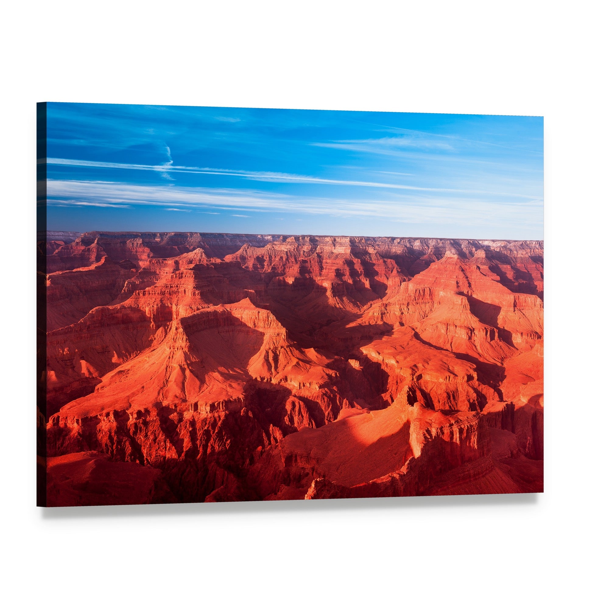 Orange Grand Canyon Canvas Wall Art, single panel gallery wrapped canvas, angled product view