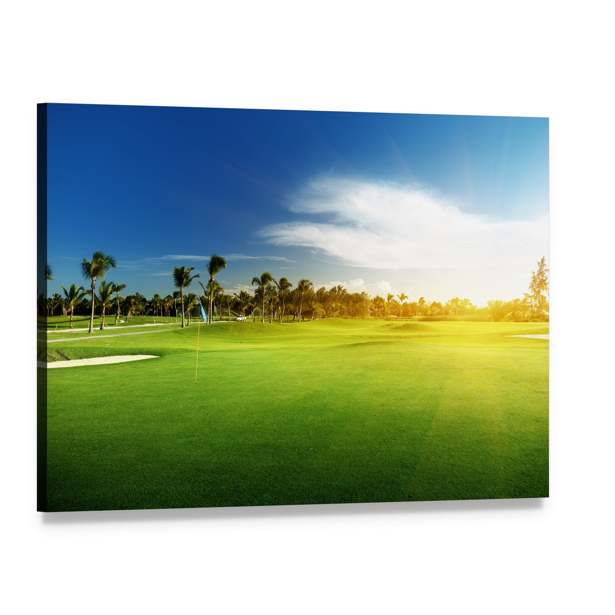 Golf Course in Dominican Republic Canvas Wall Art, single panel gallery wrapped canvas, angled product view