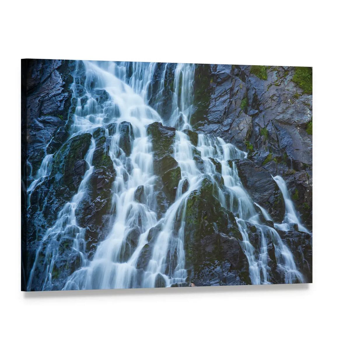 Balea Cascada Waterfall, Romania Canvas Wall Art, single panel gallery wrapped canvas, angled product view