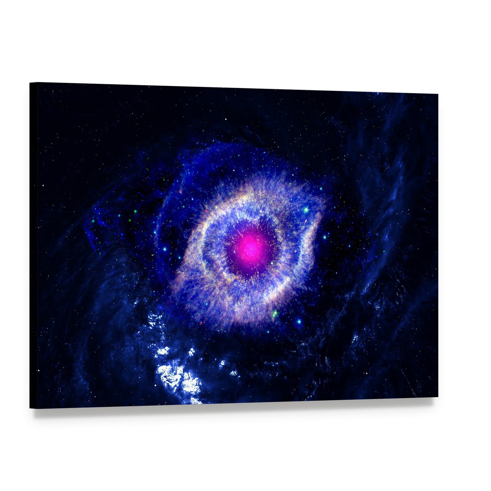 The Eye of God Nebula Canvas Wall Art, single panel gallery wrapped canvas, angled product view
