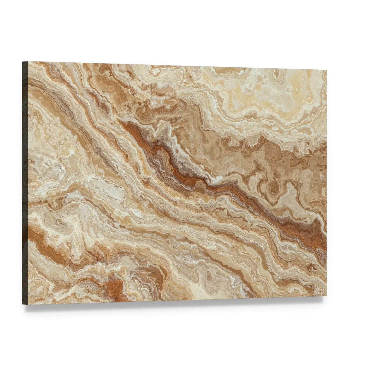 Honey Onyx Tile Pattern Canvas Wall Art, single panel gallery wrapped canvas, angled product view
