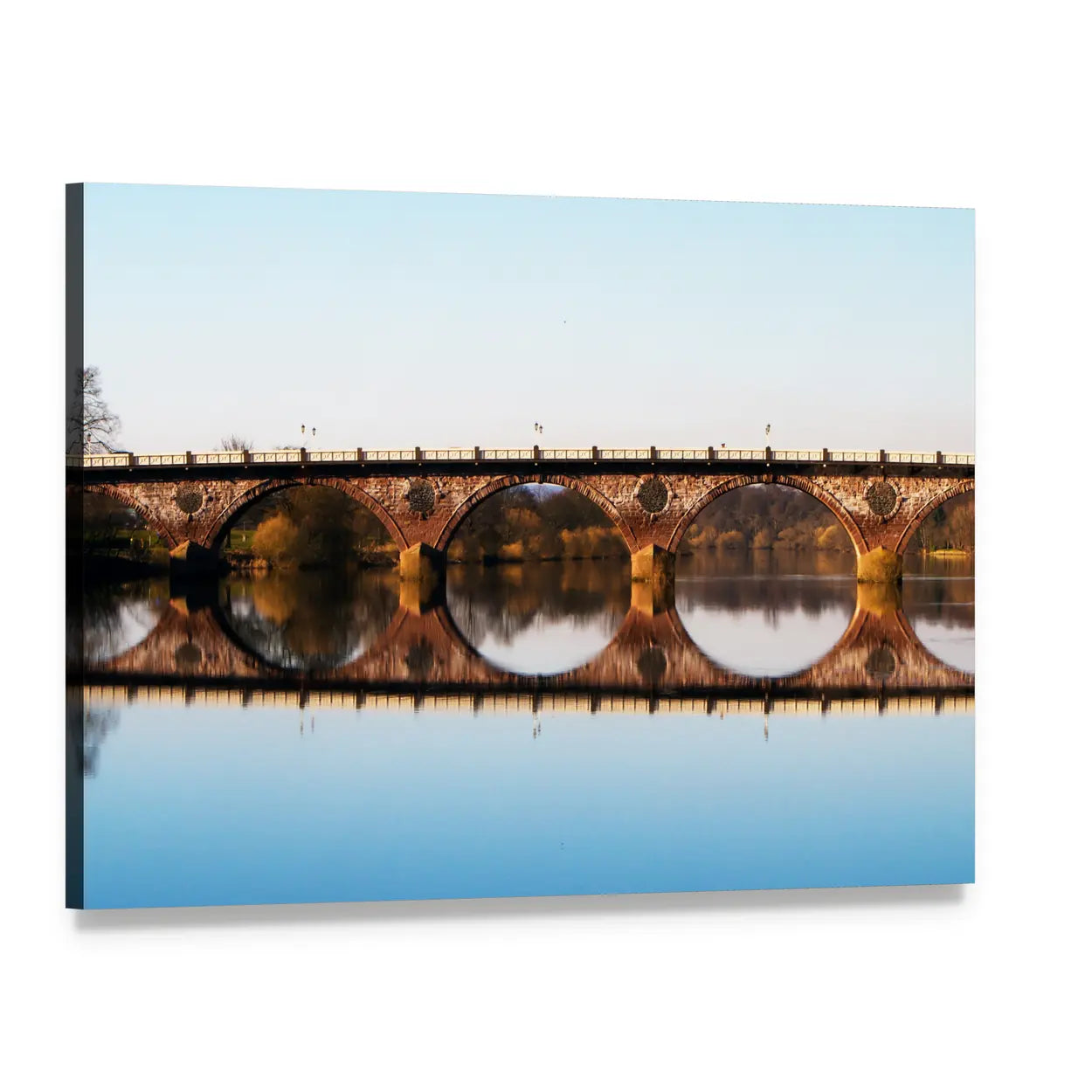 Tay Bridge in Perth Canvas Wall Art, single panel gallery wrapped canvas, angled product view