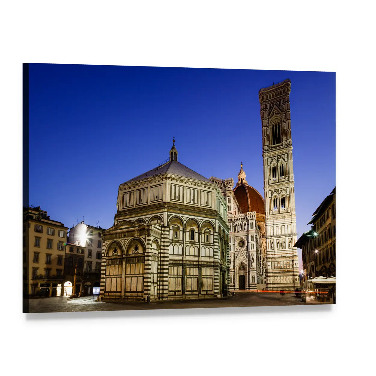 Florence Cathedral Duomo Canvas Wall Art, single panel gallery wrapped canvas, angled product view