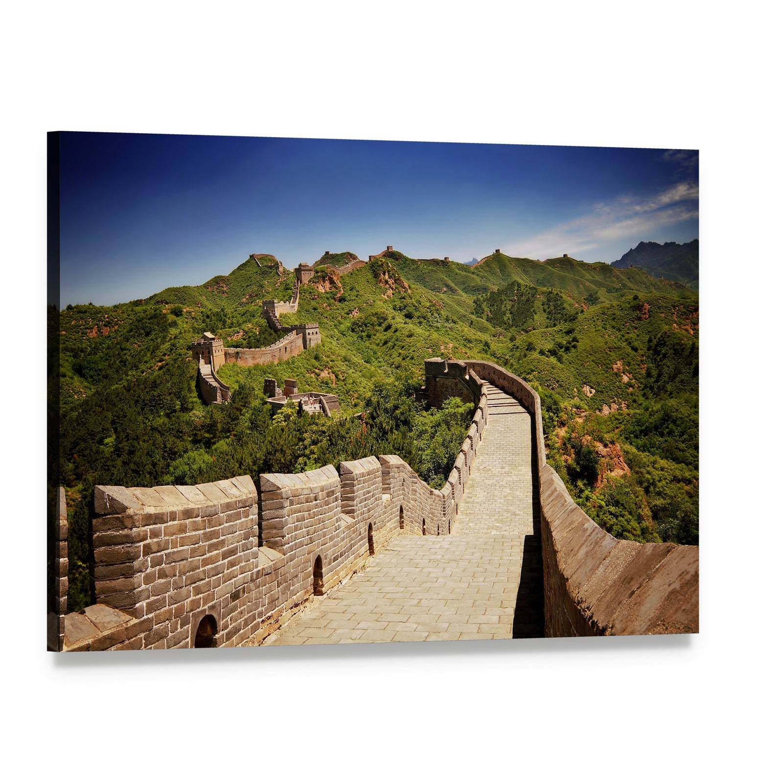 The Great Wall of China Near Jinshanling Canvas Wall Art, single panel gallery wrapped canvas, angled product view
