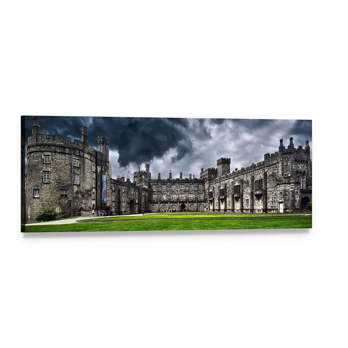 Kilkenny Castle Ireland Panoramic Canvas Wall Art, single panel gallery wrapped canvas, angled product view