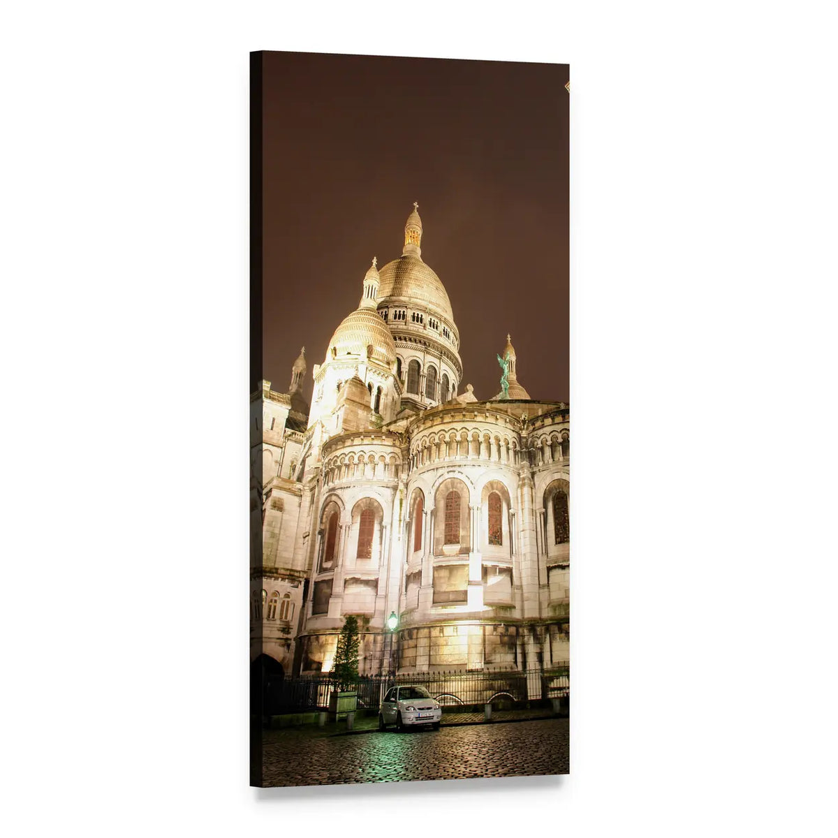 Sacré-cœur Basilica, Paris Vertical Canvas Wall Art, 1 panel 1 Vertical layout gallery wrapped canvas set, angled product view