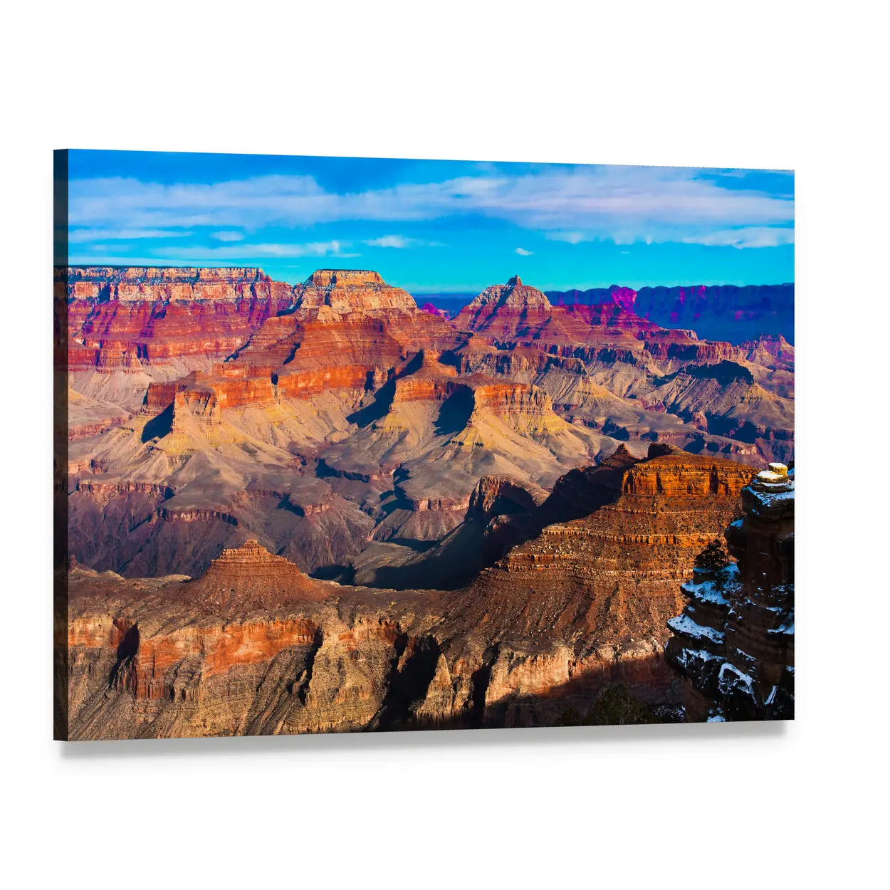 Grand Canyon National Park Landscape Canvas Wall Art, single panel gallery wrapped canvas, angled product view