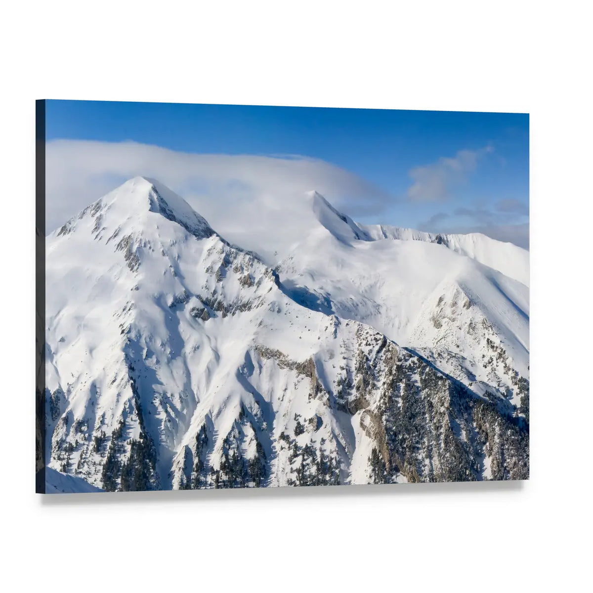Alpine Ski Resort Bansko In Bulgaria Canvas Wall Art, single panel gallery wrapped canvas, angled product view