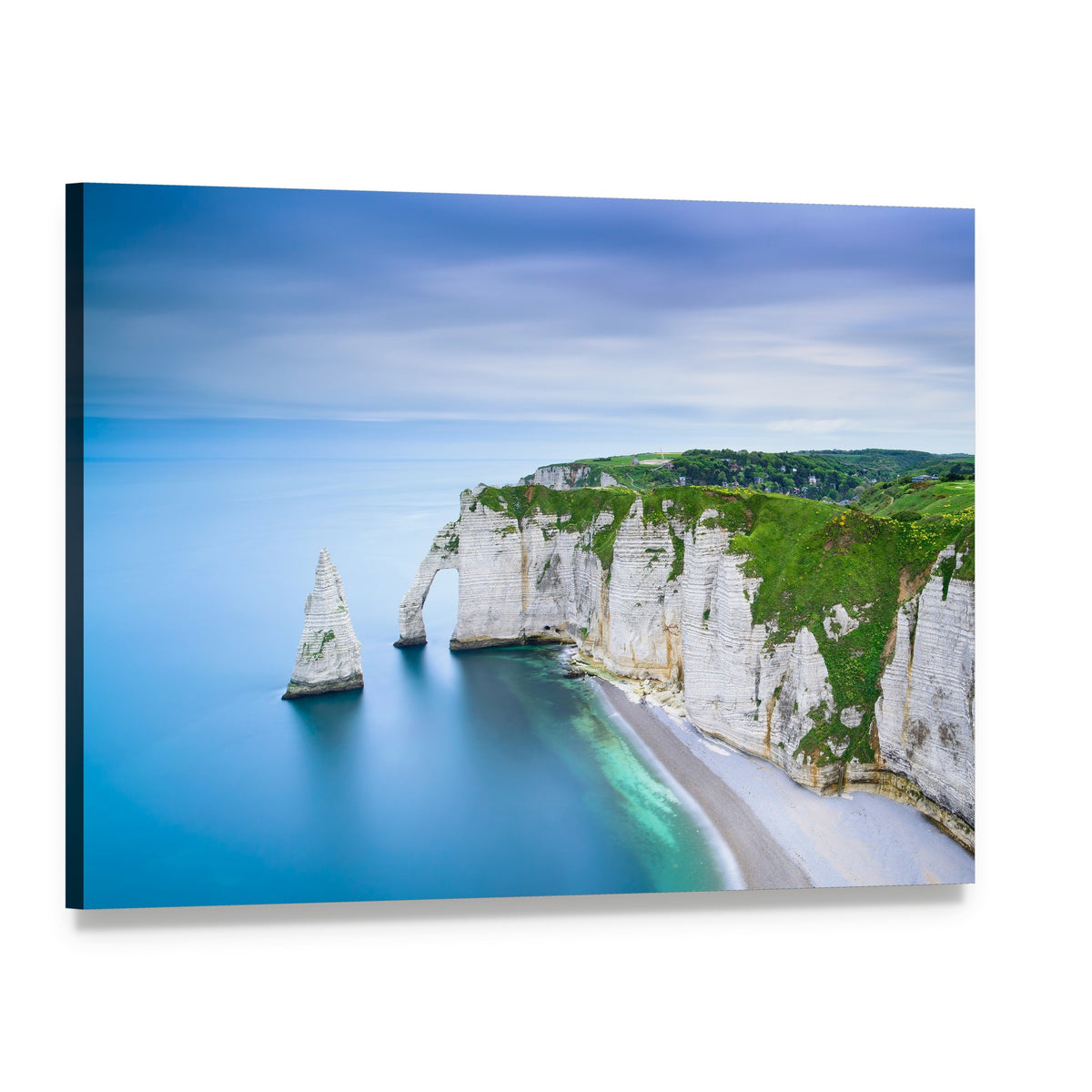 Aval Cliff Natural Arch Canvas Wall Art, single panel gallery wrapped canvas, angled product view