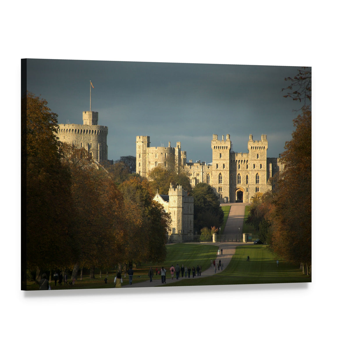 Windsor Castle Canvas Wall Art, single panel gallery wrapped canvas, angled product view