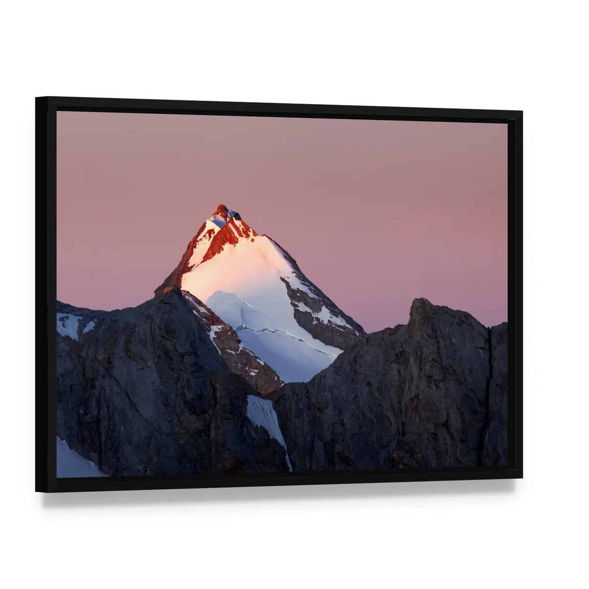 View From Chimtarga To Fan Mountains Tajikistan Canvas Wall Art, framed canvas in a black floater frame, angled product view