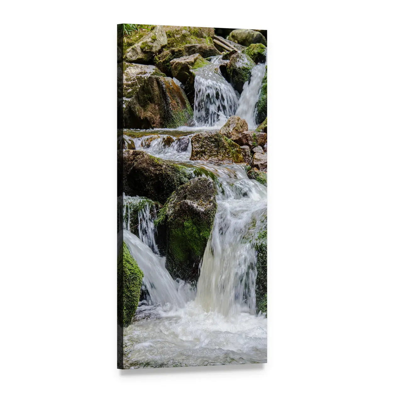 Ilse Falls Waterfall, Germany Vertical Canvas Wall Art, 1 panel 1 Vertical layout gallery wrapped canvas set, angled product view